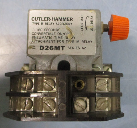 Cutler Hammer D26MT Ser A2 Pneumatic Time Delay Relay Accesory Type M