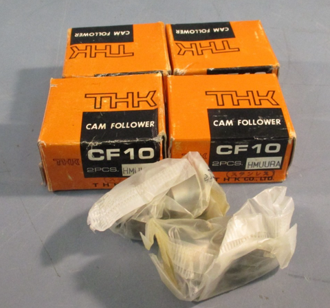 Lot of (4) THK CO LTD. CF-Series CF10 Cam Follower Bearing, Steel