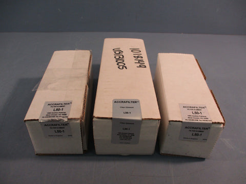 Lot of (3) Accrafilter Filter Element L50-1, Replacement Filter