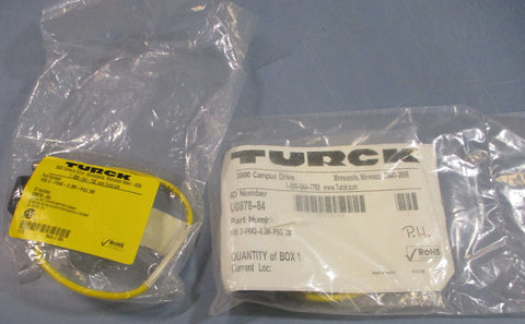 (Lot of 2) Turck VIS 2F6420.3MPSG 3M Actuator and Sensor Cordset U087884