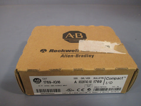 AllenBradley Compact I/O 16 Pt 24VDC Input Module Ser. A 1769IQ16 SEALED