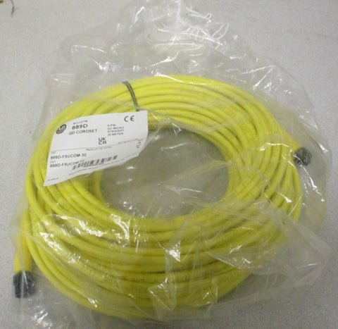 Allen Bradley 889D-F5UCDM-30 Ser B QD Cordset DC Straight Micro Cable 5-Pin 30 m