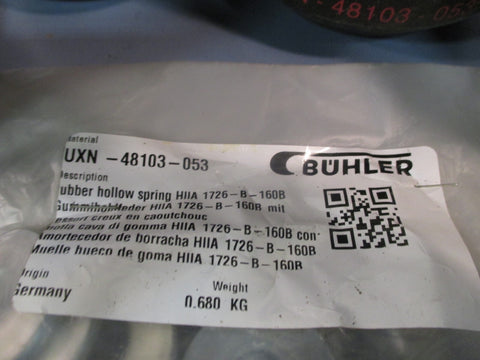 Lot of (5) Buhler Hollow Spring Rubbers Bushings for MQRF Purifier UXN-48103-053