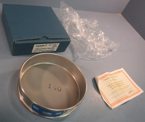 VWR 57334-476 #140 U.S Standard Testing Sieve 8" Dia 0.071 Wire Dia Full Height