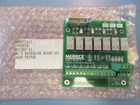 Merrick MC^3 Backplane Board Assembly Model: M21882-1 BKPN Rev 0