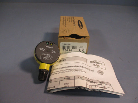 BANNER 33424 PHOTOELECTRIC SENSOR 20250VAC 50/60HZ 33424 T18AW3RQ1