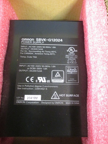 OMRON POWER SUPPLY 10 to 24VAC S8VKG12024
