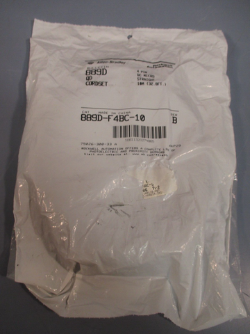 ALLEN BRADLEY QD CORDSET FEMALE STRAIGHT 4 PIN SERIES B 889DF4BC10