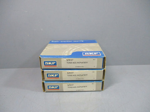 SKF 71920ACE/HCP4ATBTF SuperPrecision Bearing Set of 3