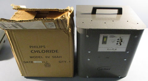 Philips Lightguard F100OT Emergency Lighting Unit w/ LEC361 Battery Kit 6V58AH