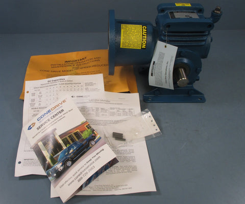 Cone Drive MHO20A0153 Gear Reducer 10:1 Ratio, 2.52 HP, 3000 RPM Input New