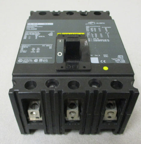 Square D FAL34020 Circuit Breaker 20 Amp 3Pole AL50FA 240/480VAC