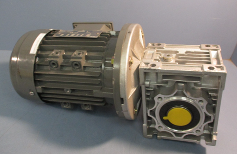Qin Wei 220/380 V Motor PD0823009 w/ Wan Sin Worm Reducer NMRW050 S/N 12022581