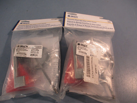 Lot of (2) Brady 121540 Ball Valve Lockout Device Permanent Mount