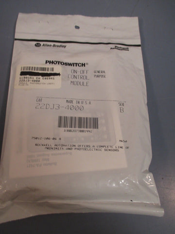 Allen Bradley OnOff Photoswitch Control Module Series B 22DJ34000