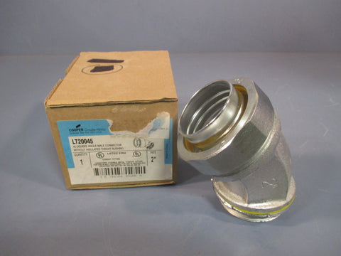 Cooper CrouseHinds 45 Degree Angle Male Connector w/ 2" Bushing LT20045