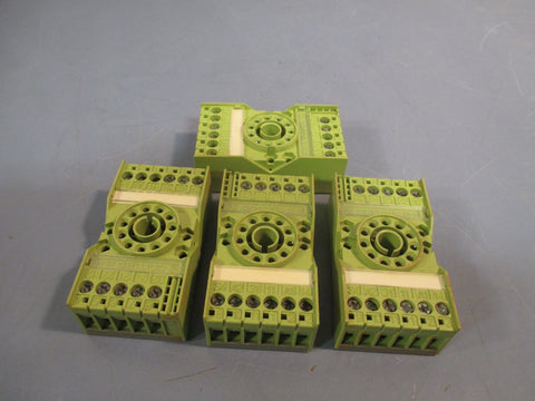 LOT OF 4 COMAT RELAY SOCKET 10A/380V CS11