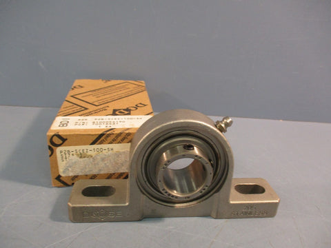 DODGE 2 BOLTPILLOW BLOCK BEARING P2BSCEZ100SH, SIZE: 1, STAINLESS STEEL