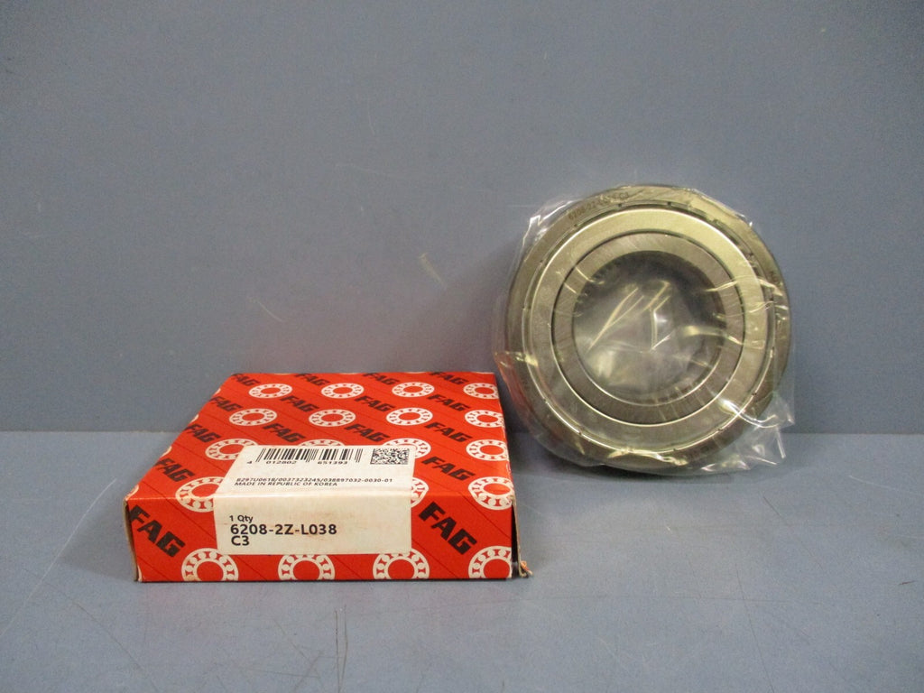 FAG 6208-2Z-L038 C3 Deep Groove Ball Bearing 40mm Bore NEW