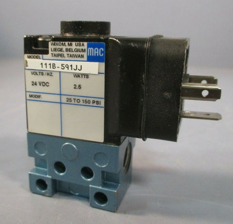MAC Solenoid Valve 24VDC, 2.5W, 150 PSI 111B591JJ