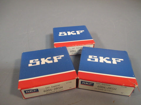 LOT OF THREE SKF EXPLORER BALL BEARING 6004-2RSH