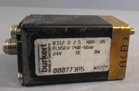 Burkert 00077385 Solenoid Valve 2.5 NBR MS FLNSCH 24V PN0-6 BAR