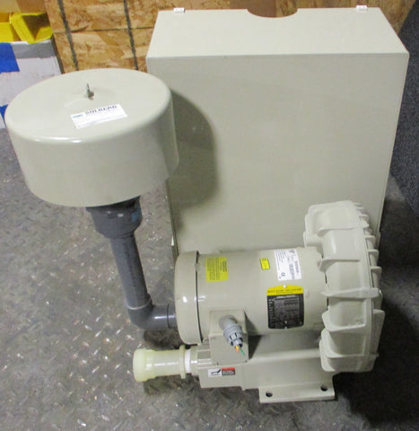 Gast Regenair R5325A2 Regenerative Blower Solberg FS31P250 & Noise Dampener