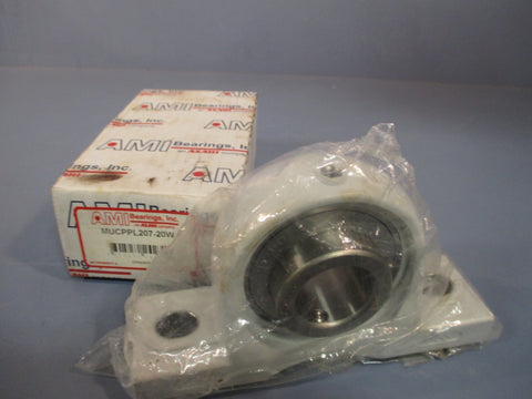 AMI Pillow Block Ball Bearing 1-1/4"ID; 2-Bolt MUCPPL207-20W
