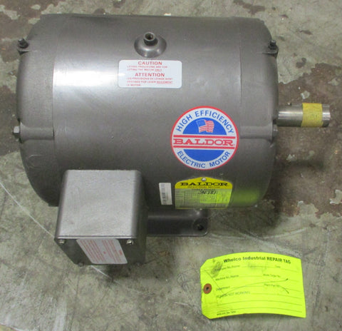 Baldor M3307 Industrial Motor 37E02X86 3PH 5HP 3450RPM 213 Fr 11/8" Shaft Dia