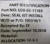 Quadro U20-03-11183 Seal Installation Kit H20-03-1005559 1001203 U20-03-2380