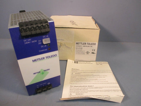 Mettler Toledo Power Supply 100240VAC to 24VDC 24104211 QS10.24110