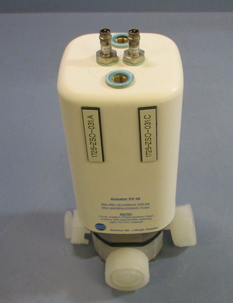 Robolux AB Actuator RV 50 Max/Min Air Pressure 10/6 bar, Max Operating 10 bar