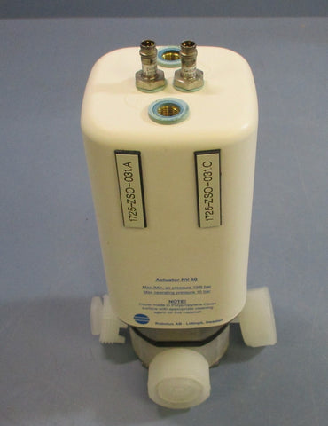 Robolux AB Actuator RV 50 Max/Min Air Pressure 10/6 bar, Max Operating 10 bar