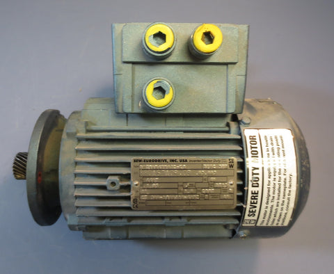 Sew Eurodrive 1 HP Inverter/Vector Duty 3 PH AC Motor DFT80M4MM07CKS w/ MLU 11A