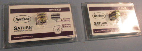 Nordson 322008 Precision Hot Melt Nozzle .050" Length .008 Orifice Lot of 2
