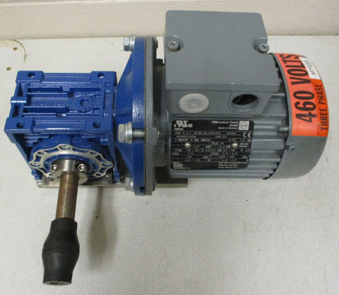VEM Motor KPER 71 G 4 w/ Motovario NMRV 040 Gearbox 3PH 0.37kW