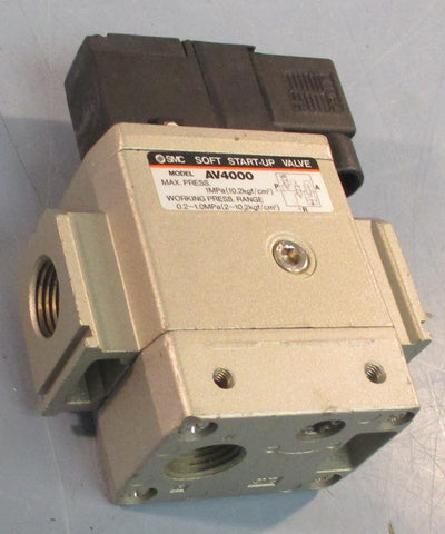 SMC AV4000 Pneumatic Soft StartUp Valve 1MPa Max Pressure 0.21MPa Range
