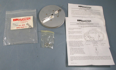 Bin Master 4160419 Supply Pulley 17' Cable on 6" OD Pulley New