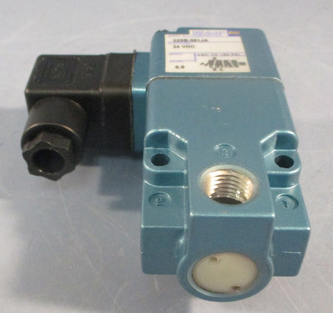 Mac Valves 225B-501JA 3-Way 2-Position Direct Solenoid Poppet Valve 24VDC 6W