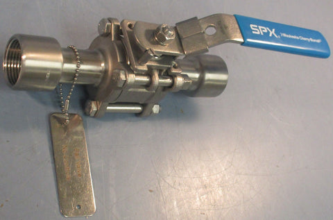 SPX Waukesha Cherry-Burrell 2-Way Ball Valve 1" NPT CF8M 1000WOG
