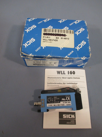 SICK PHOTO FIBER OPTIC SWITCH 4-PIN 10-30 VDC 100MA WLL160-F420