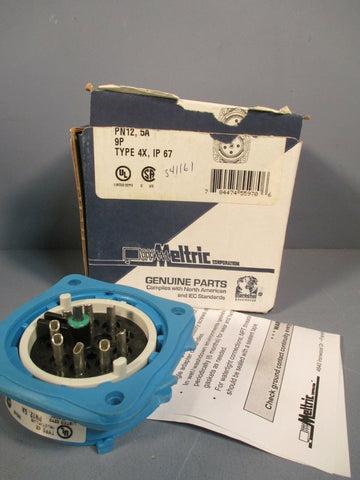 MELTRIC CORPORATION INLET/PLUG CONNECTOR PN12C 5A, 9P 01M8090