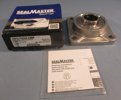 Sealmaster CRFS-PN20R RMW 4-Bolt Flange Bearing Unit 1-1/4" Bore