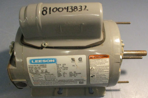 Leeson 100825.00 Electric Fan Motor A4P11NR3G 1075RPM 1/3HP 1PH 1/2" Shaft Dia