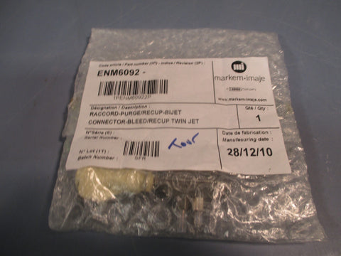 MARKEM IMAJE Compatible 1PENM6092P CONNECTORRECUP/BLEEDFOR TWIN JET ENM6092