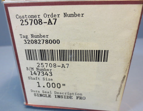 Durametallic 147343 Mechanical Seal 3208278000 1" Shaft Size