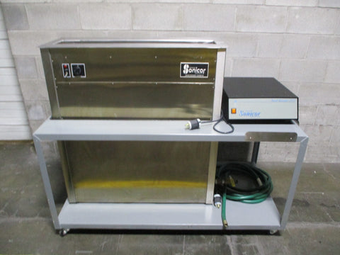 Sonicor Ultrasonic Cleaner 38" x 6" x 38" 37.5 Gal w/ Band Scanner 2000 SG18042