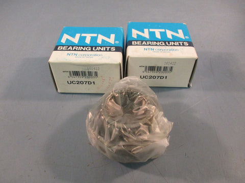 Lot of (2) NTN Bearings Unit UC207D1 35x72x42mm Set Screw Insert Bearings