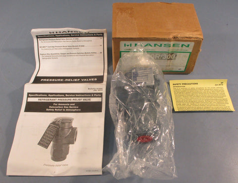 Hansen H5600R/300 Refrigerant Pressure-Relief Valve 1/2" x 3/4" 300PSIG