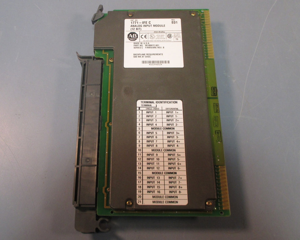 Allen Bradley 1771-IFE C Rev. E01 Analog Input Module (12 Bit) Series C
